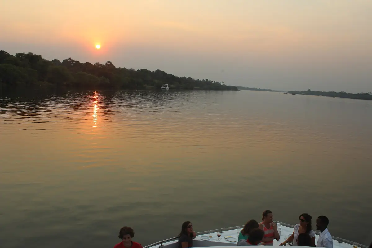The Zambezi River at sunset
